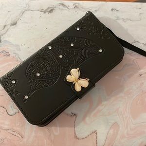 Butterfly case black iphone 11 wallet